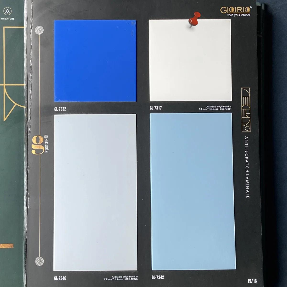 Frikly Basics 1 MM Plain Solid Colors Glossy Acrylic Laminates (Mica/Sunmica) | FB - 07317 VD