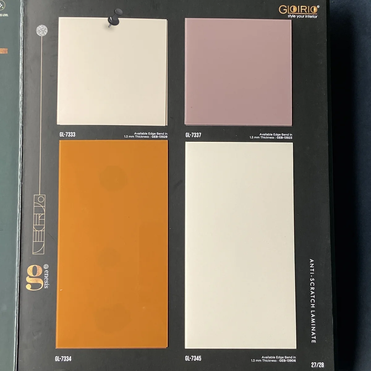 Frikly Basics 1 MM Plain Solid Colors Glossy Acrylic Laminates (Mica/Sunmica) | FB - 07333 VD