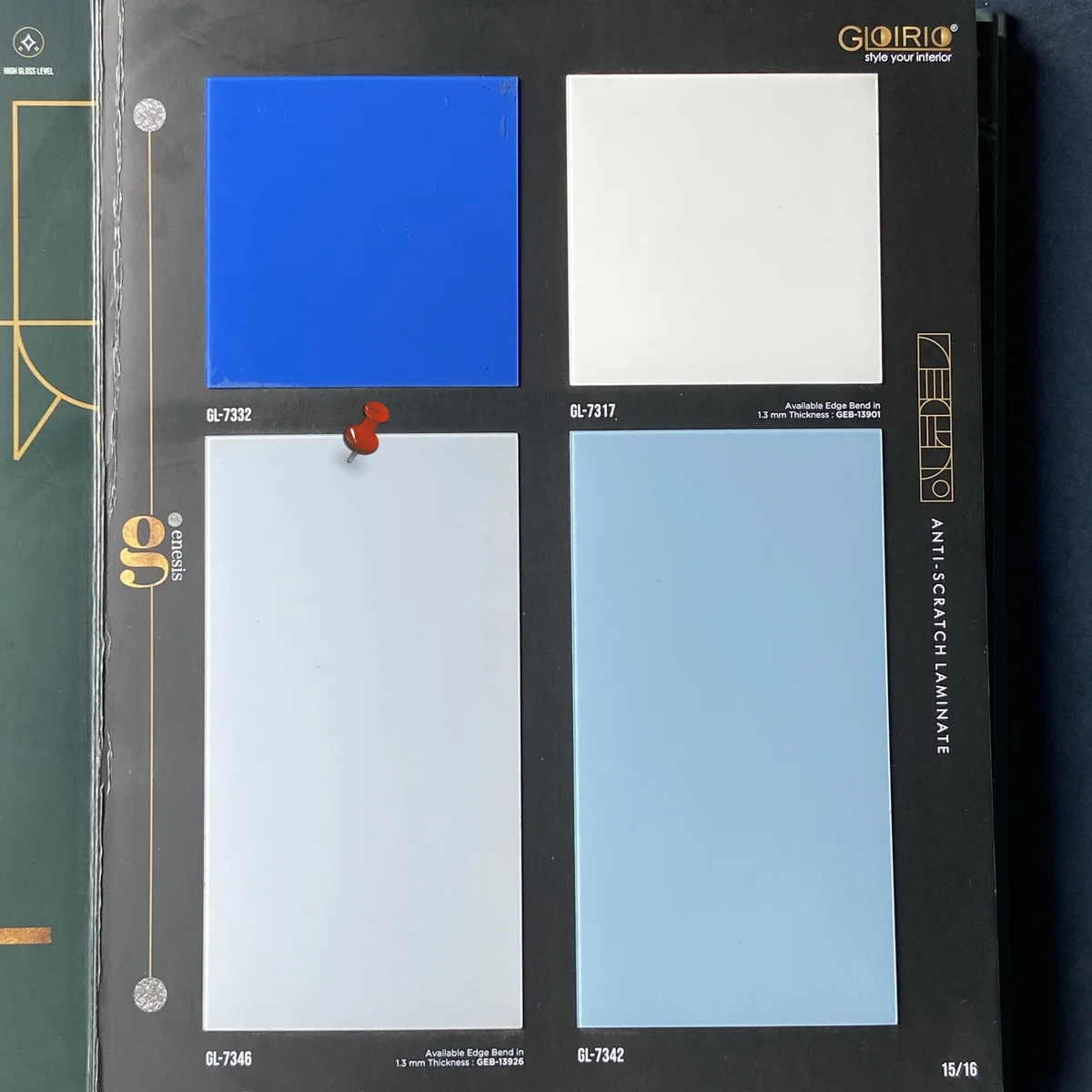 Frikly Basics 1 MM Plain Solid Colors Glossy Acrylic Laminates (Mica/Sunmica) | FB - 07346 VD