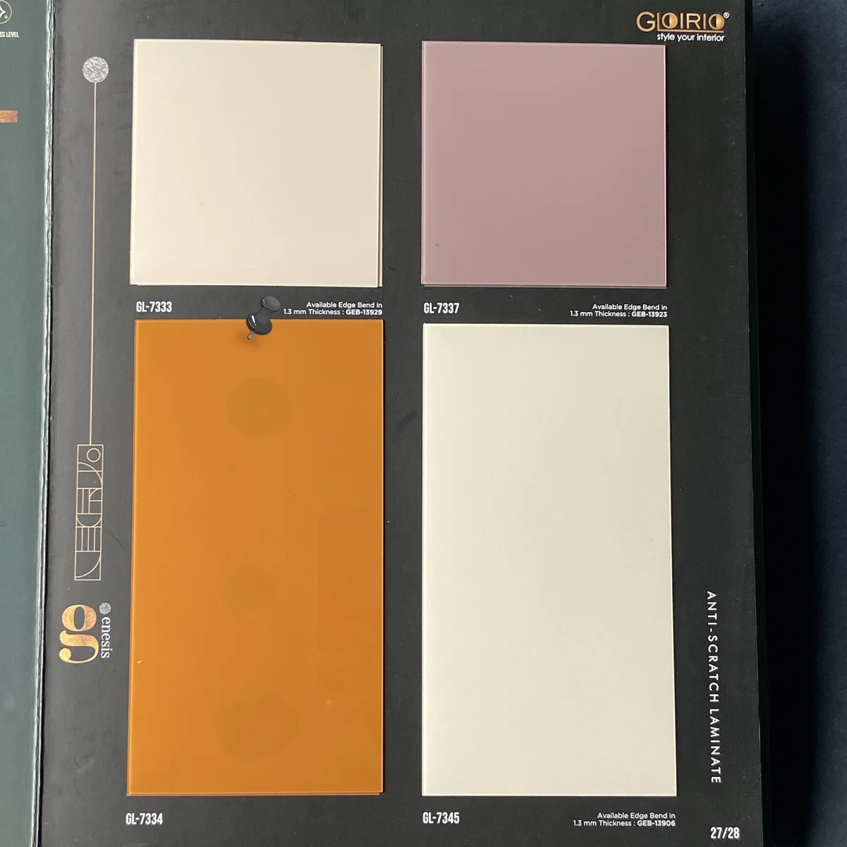 Frikly Basics 1 MM Plain Solid Colors Glossy Acrylic Laminates (Mica/Sunmica) | FB - 07334 VD