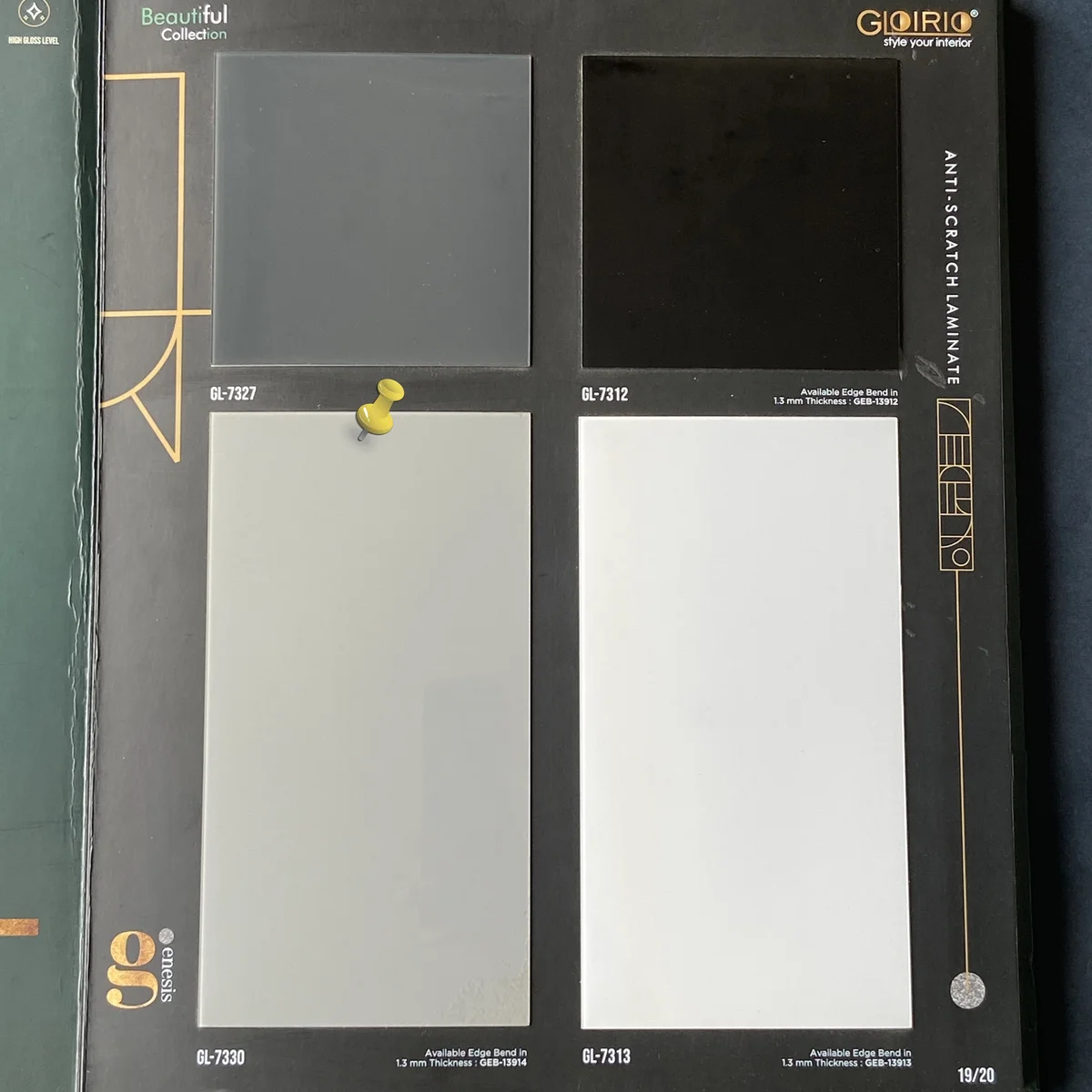 Frikly Basics 1 MM Plain Solid Colors Glossy Acrylic Laminates (Mica/Sunmica) | FB - 07330 VD
