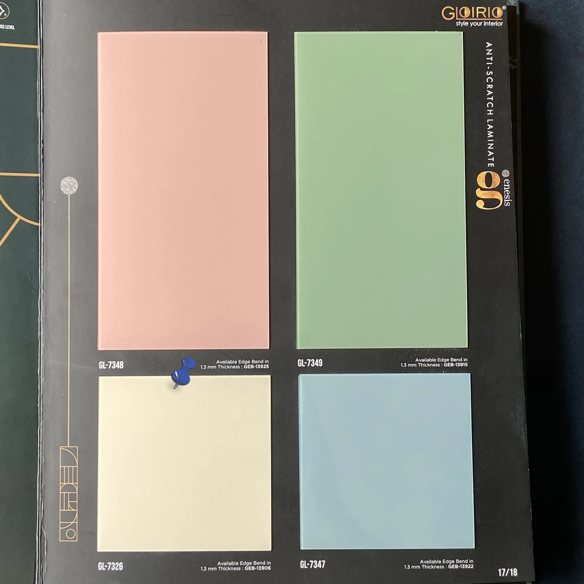 Frikly Basics 1 MM Plain Solid Colors Glossy Acrylic Laminates (Mica/Sunmica) | FB - 07326 VD