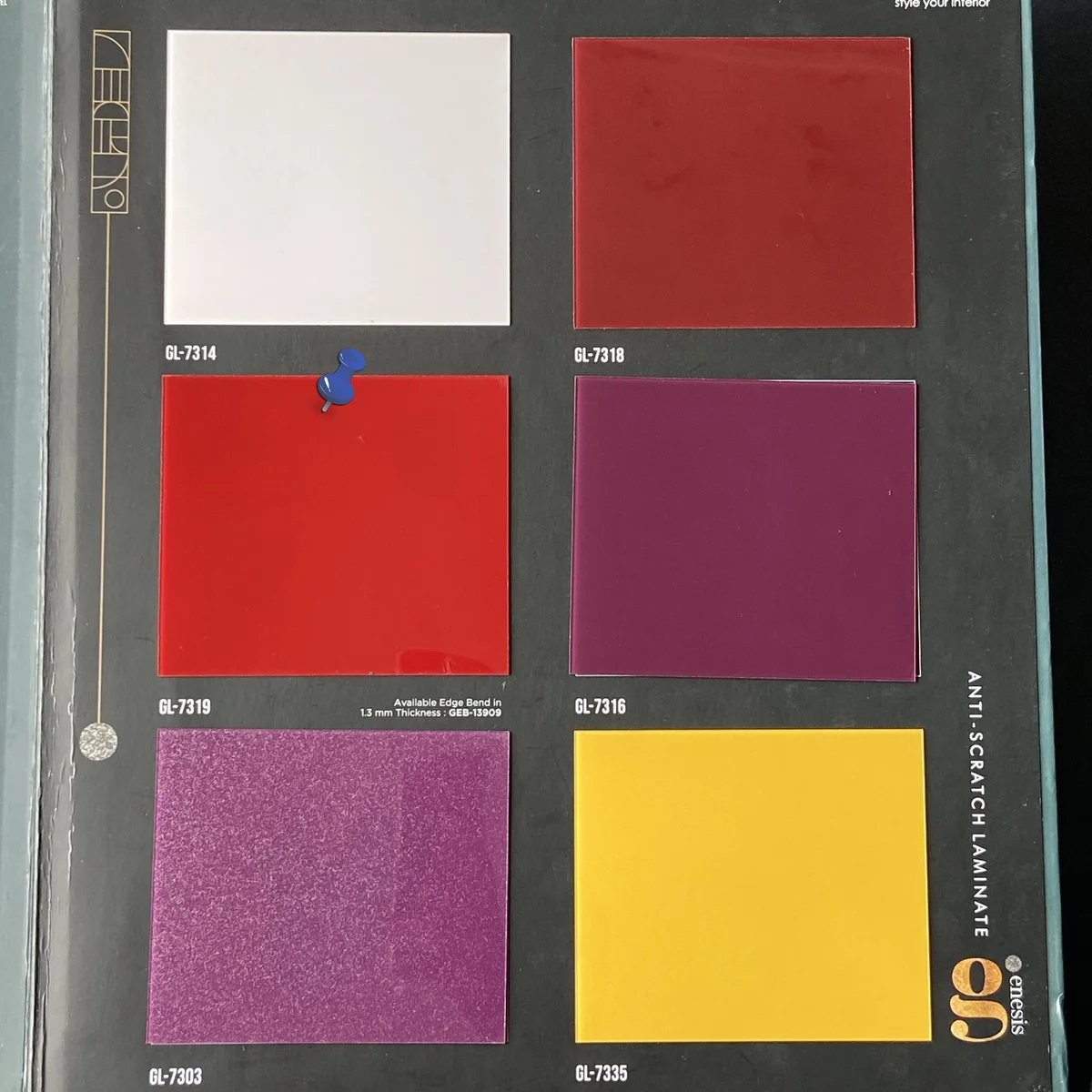 Frikly Basics 1 MM Plain Solid Colors Glossy Acrylic Laminates (Mica/Sunmica) | FB - 07319 VD