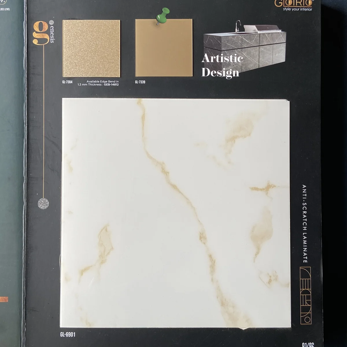 Frikly Basics 1 MM Metallic Glossy Acrylic Laminates (Mica/Sunmica) | FB - 07339 VD