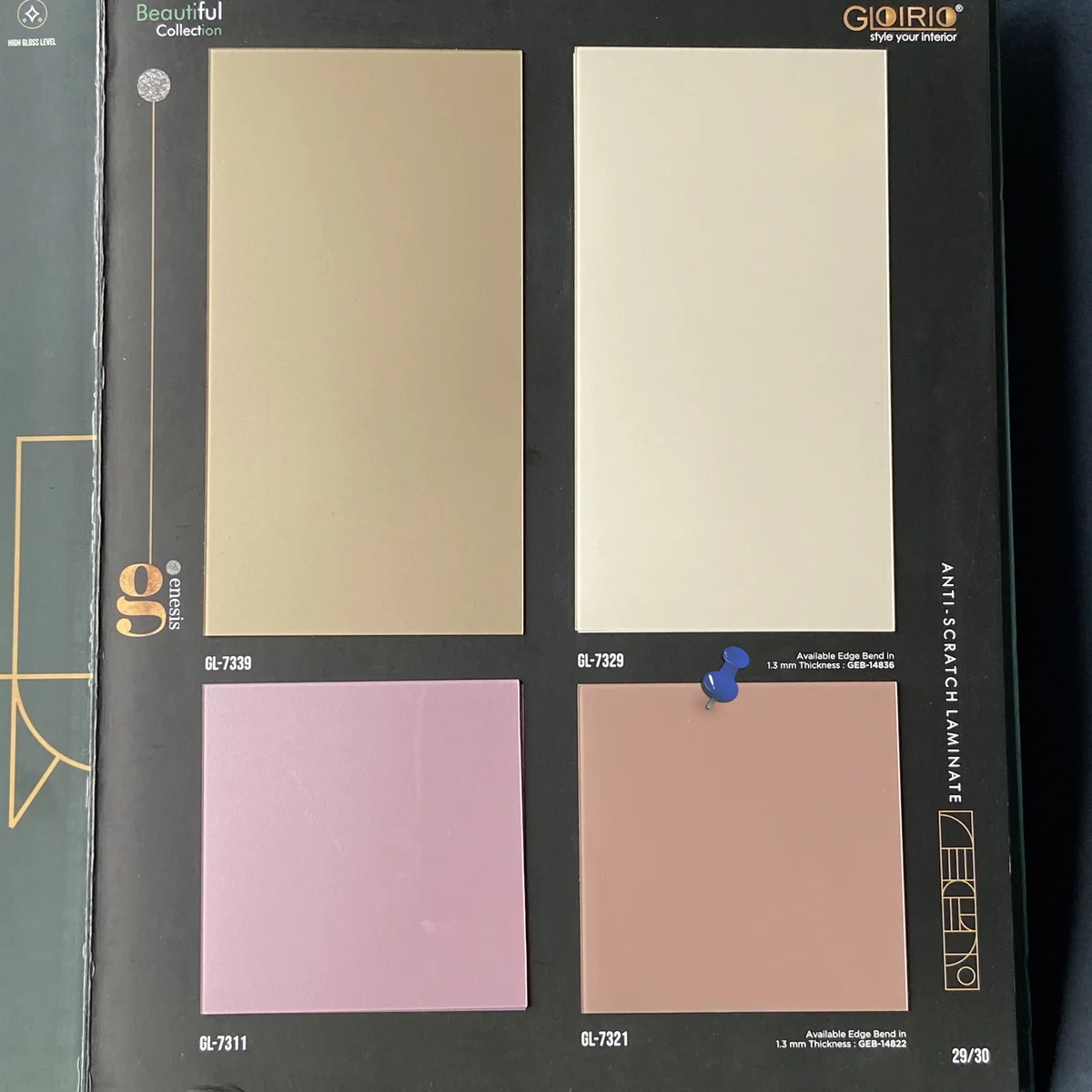 Frikly Basics 1 MM Metallic Glossy Acrylic Laminates (Mica/Sunmica) | FB - 07321 VD