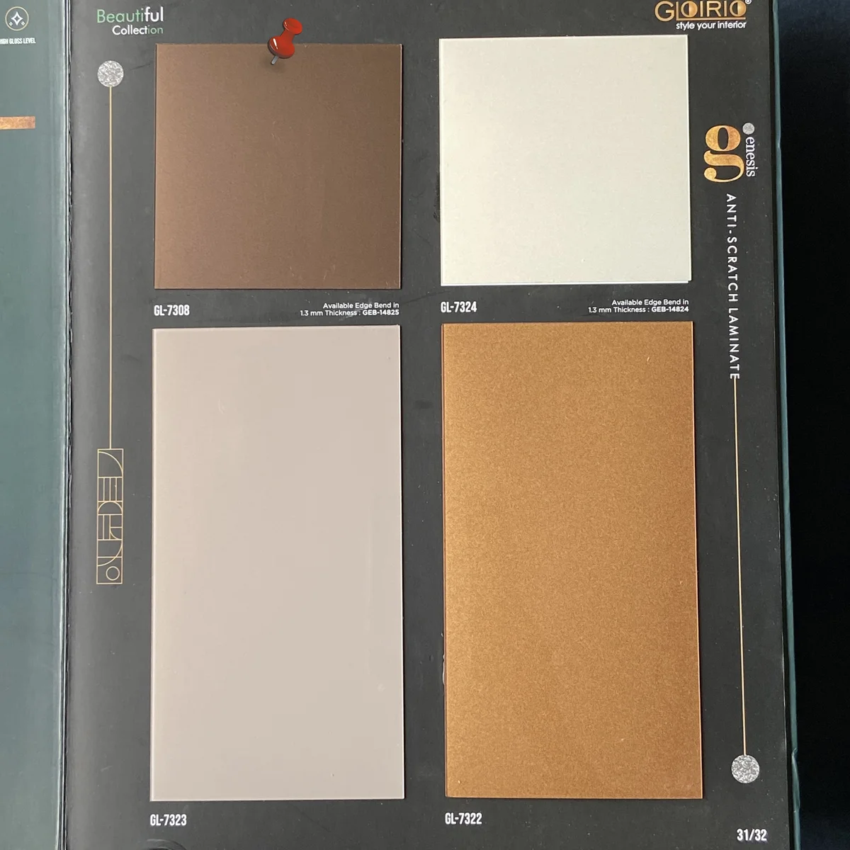Frikly Basics 1 MM Metallic Glossy Acrylic Laminates (Mica/Sunmica) | FB - 07308 VD
