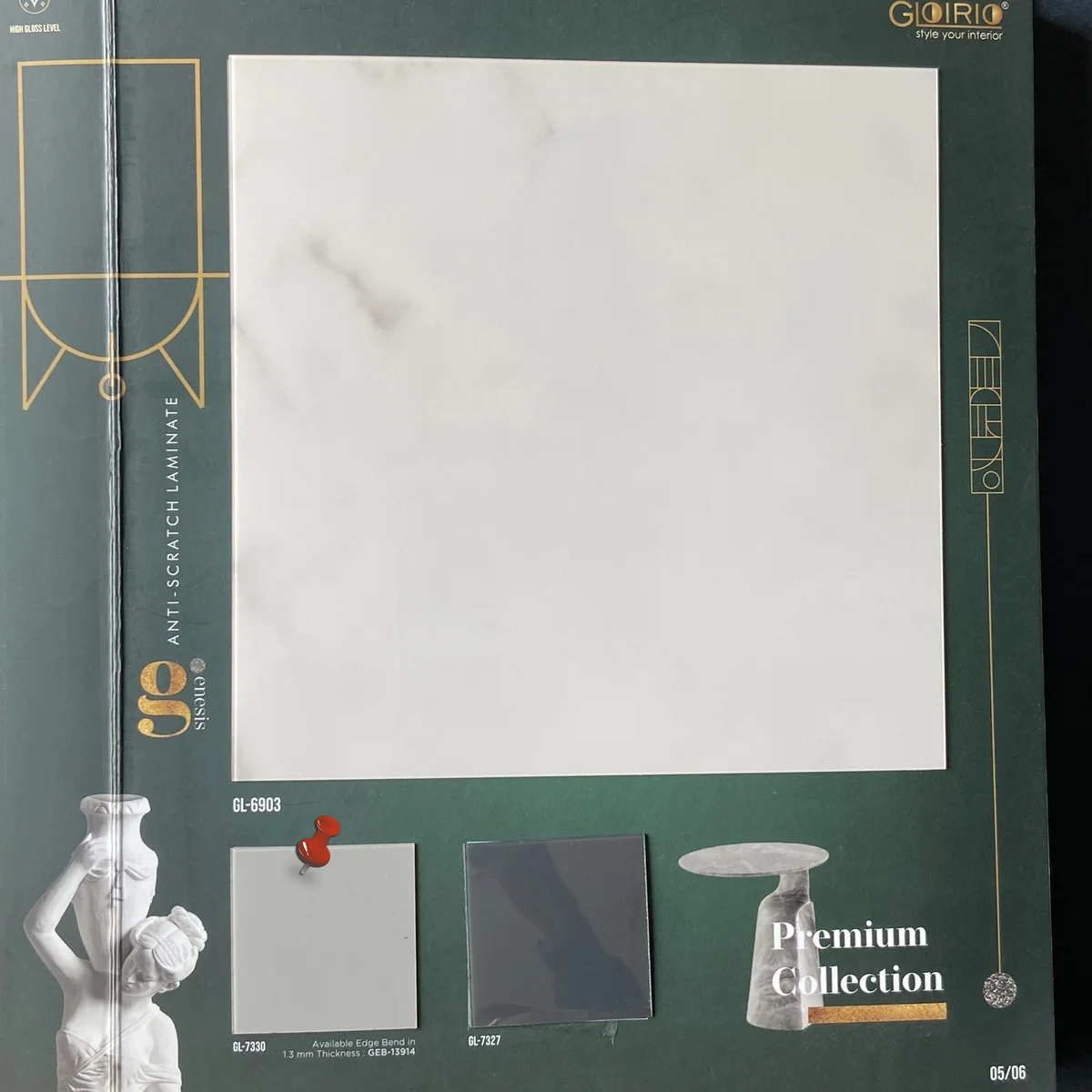 Frikly Basics 1 MM Plain Solid Colors Glossy Acrylic Laminates (Mica/Sunmica) | FB - 07330 VD