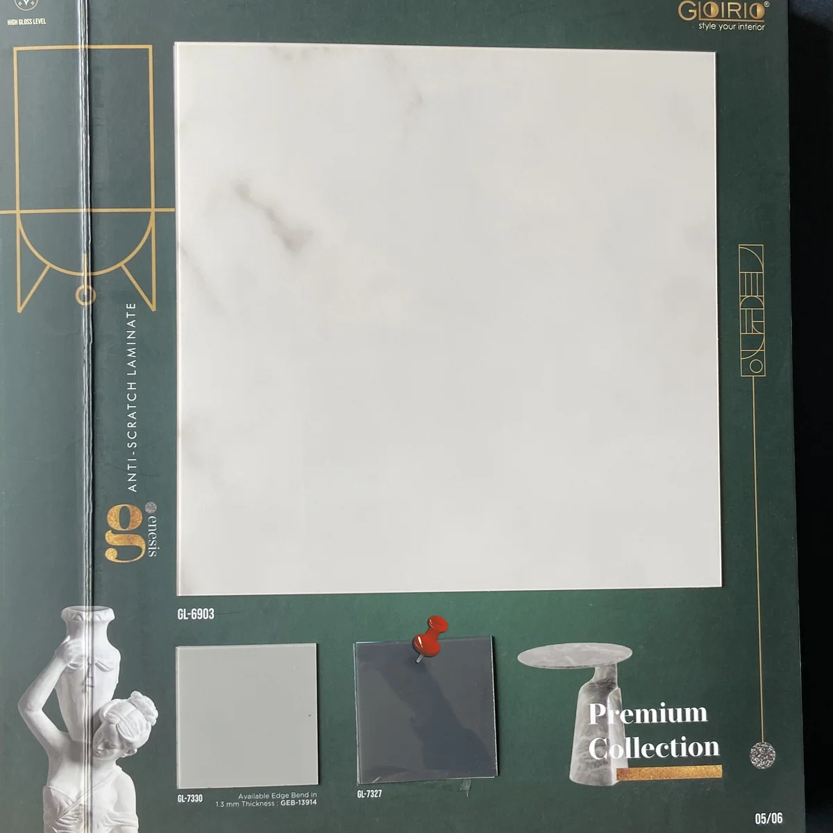 Frikly Basics 1 MM Plain Solid Colors Glossy Acrylic Laminates (Mica/Sunmica) | FB - 07327 VD