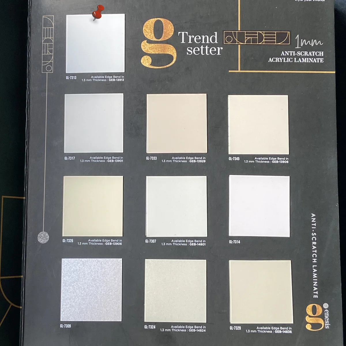 Frikly Basics 1 MM Plain Solid Colors Glossy Acrylic Laminates (Mica/Sunmica) | FB - 07313 VD