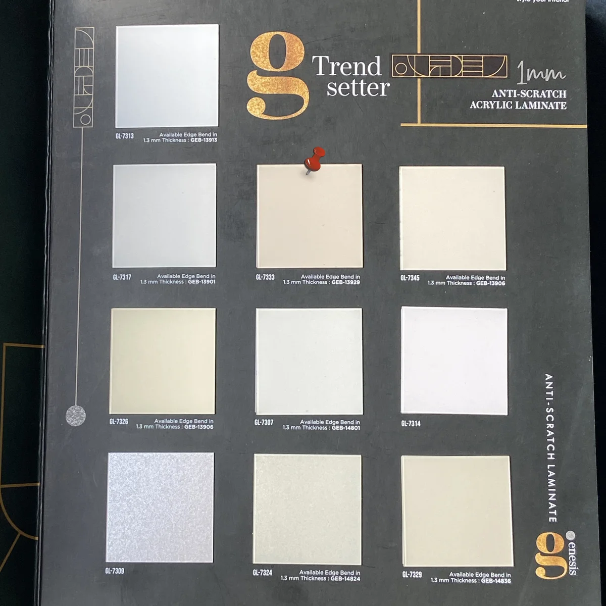 Frikly Basics 1 MM Plain Solid Colors Glossy Acrylic Laminates (Mica/Sunmica) | FB - 07333 VD