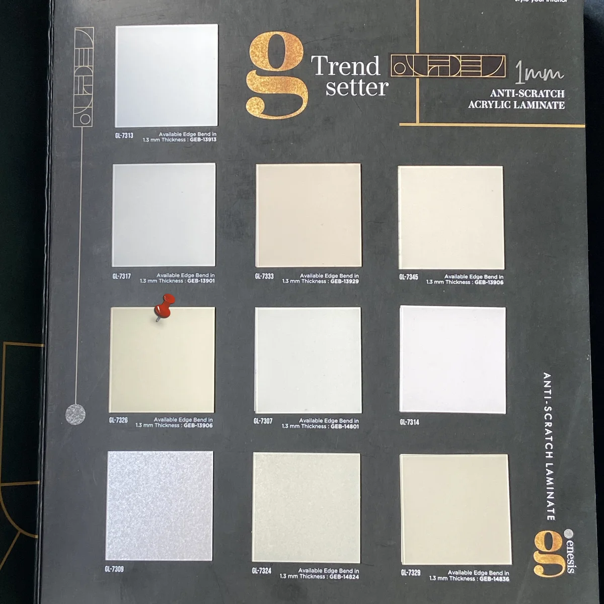 Frikly Basics 1 MM Plain Solid Colors Glossy Acrylic Laminates (Mica/Sunmica) | FB - 07326 VD