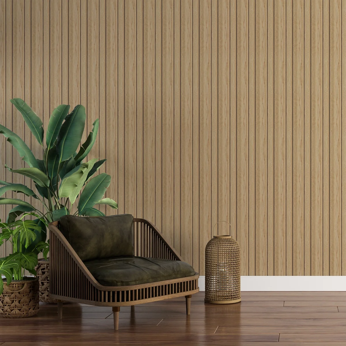 Wooden Fluted Louvers Panel/Planks 9.5 Feet * 5 Inch - FL 1221