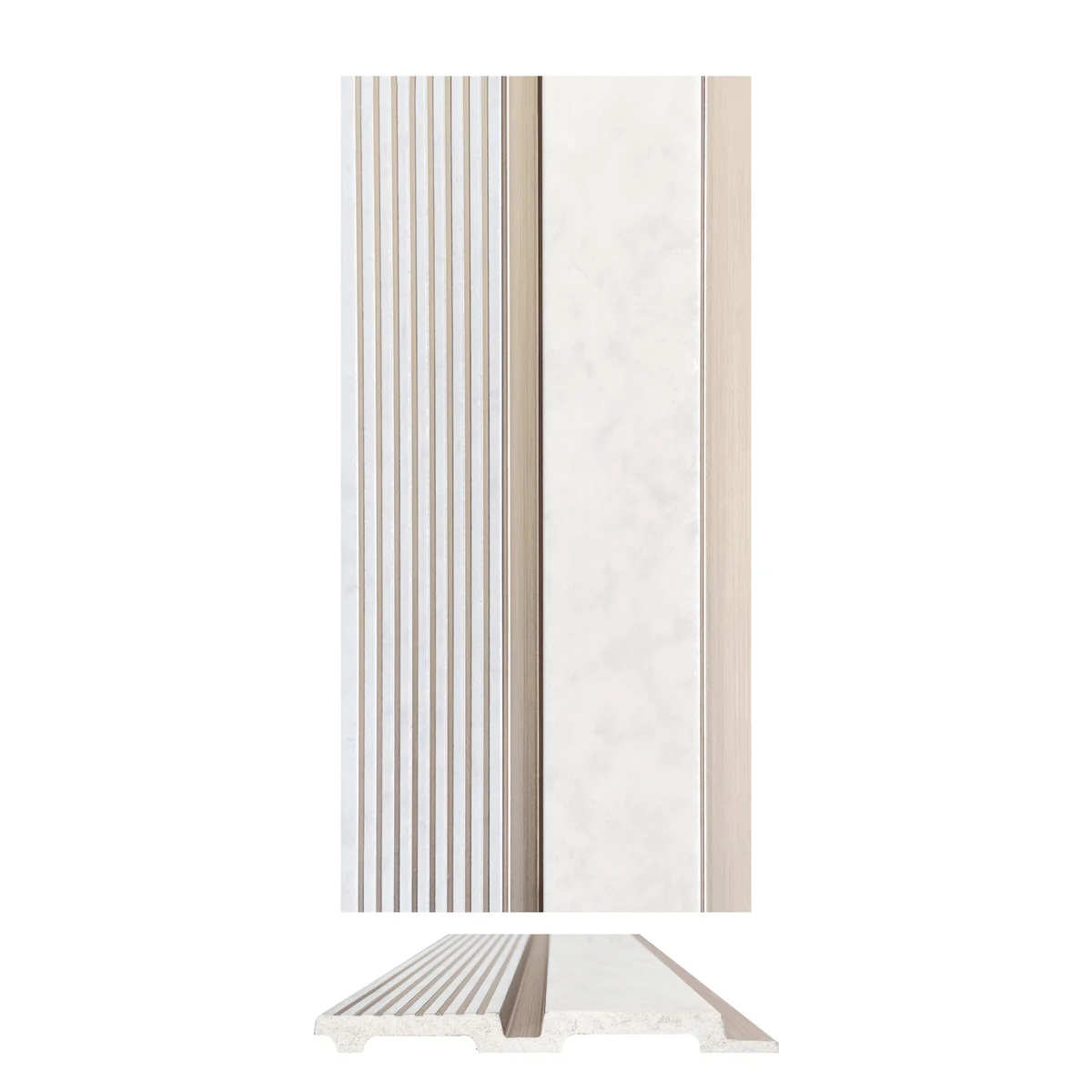 Marbelite PVC Wall Panel Louvers Panel/Planks 8 Feet * 5 Inch - HL 323 MT
