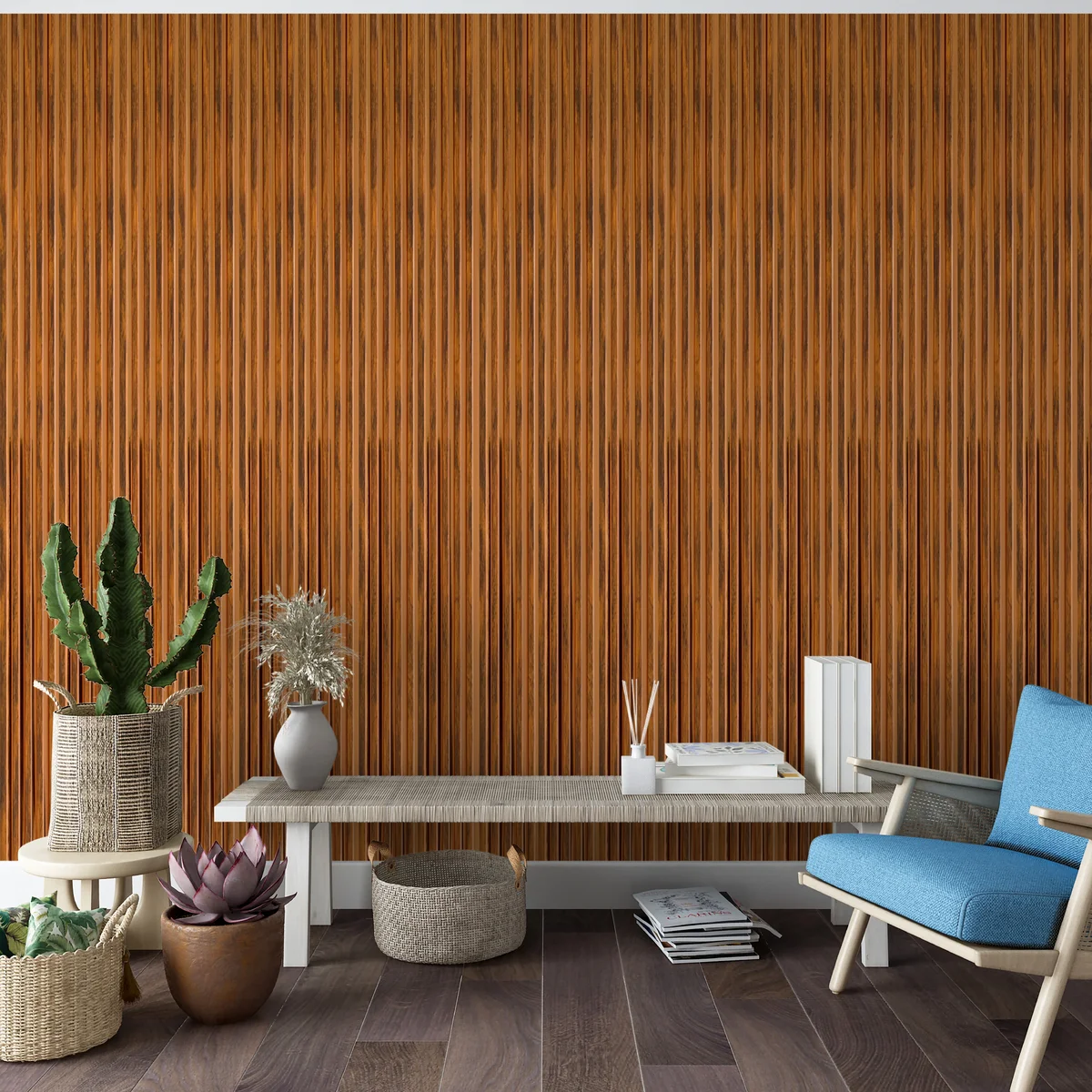 Cladyne Metallic Finish PVC Wall Panel Louvers Panel/Planks 8 Feet * 5 Inch - CL 5251 MT