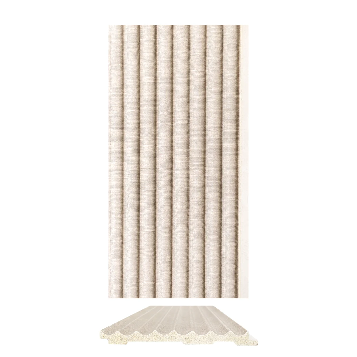 Cladyne PVC Wall Panel Louvers Panel/Planks 8 Feet * 5 Inch - CL 5221 MT