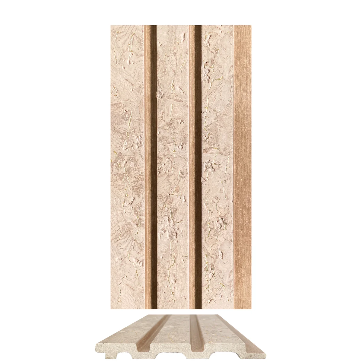 Cladyne PVC Wall Panel Louvers Panel/Planks 8 Feet * 5 Inch - CL 5241 MT
