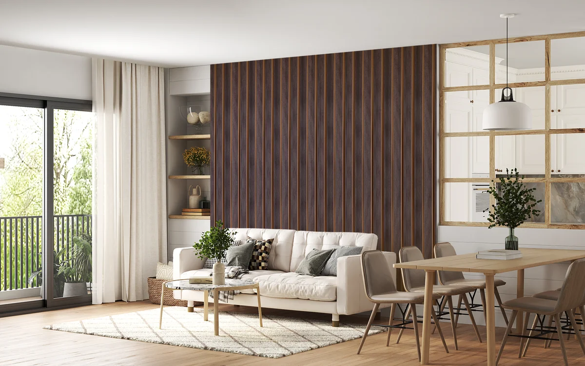 Cladyne PVC Wall Panel Louvers Panel/Planks 8 Feet * 5 Inch - CL 5242 MT