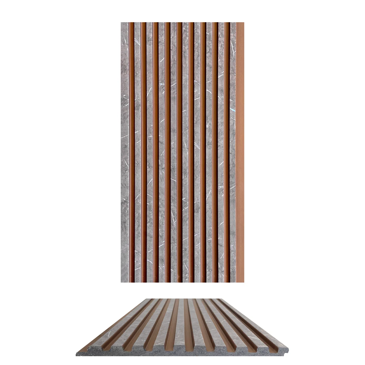 Marbelite PVC Wall Panel Louvers Panel/Planks 8 Feet * 5 Inch - CB 519 MT