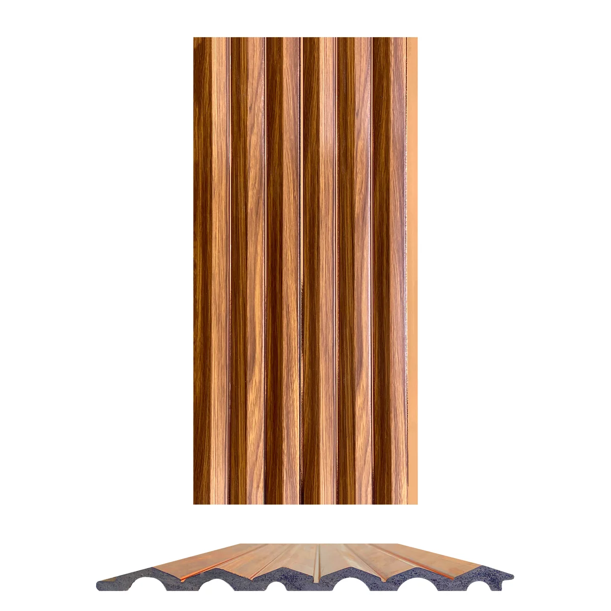 WoodGrove PVC Wall Panel Louvers Panel/Planks 8 Feet * 5 Inch - CB 398 MT