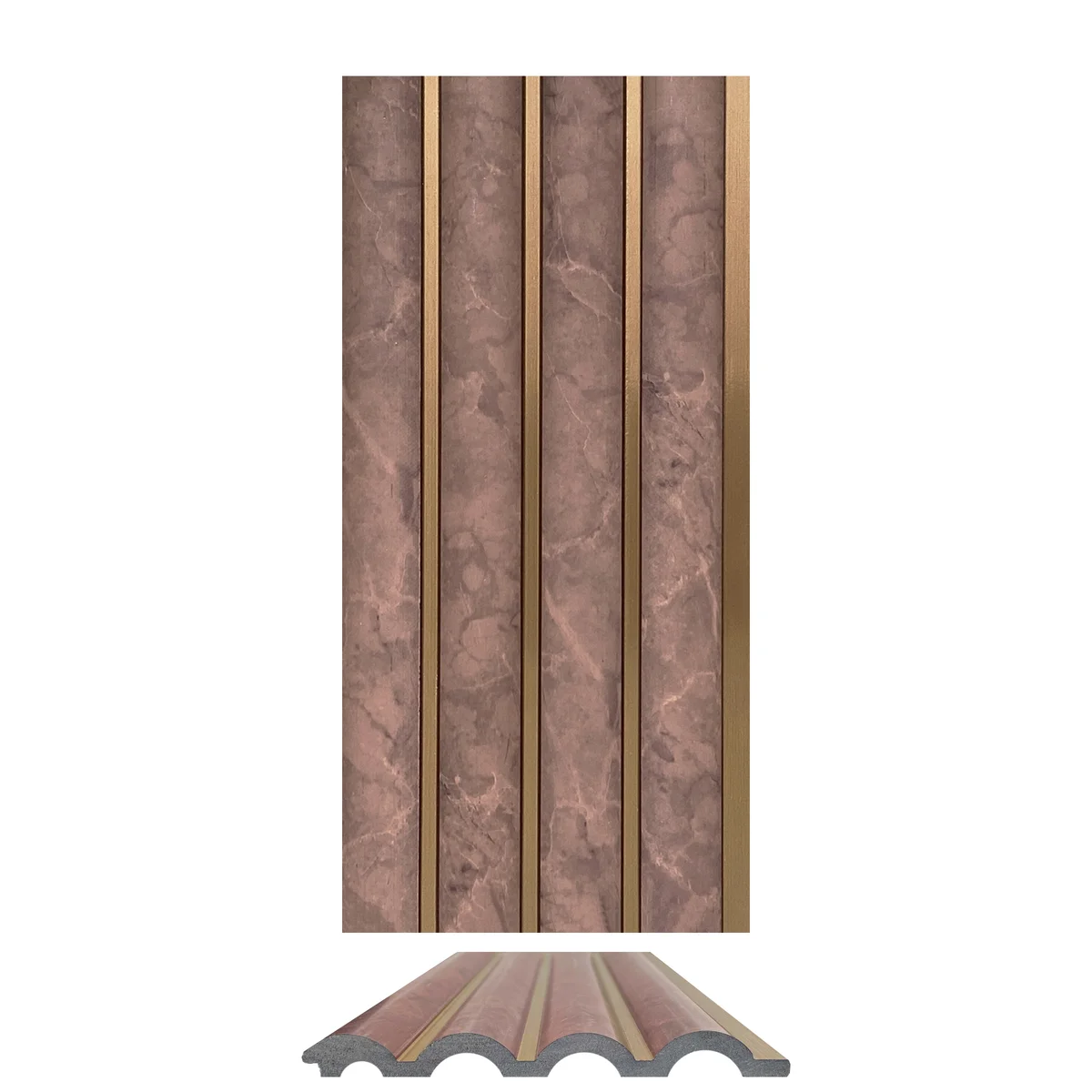 Cladyne PVC Wall Panel Louvers Panel/Planks 8 Feet * 5 Inch - CL 5235 MT