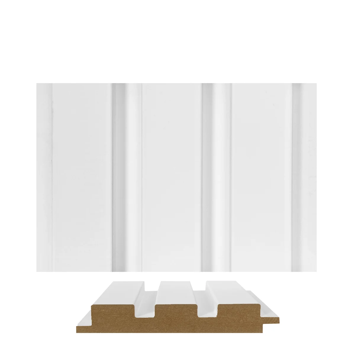 Panalo MDF Wall Panel Louvers Panel/Planks 9 Feet * 5 Inch - PL 153 WHITE