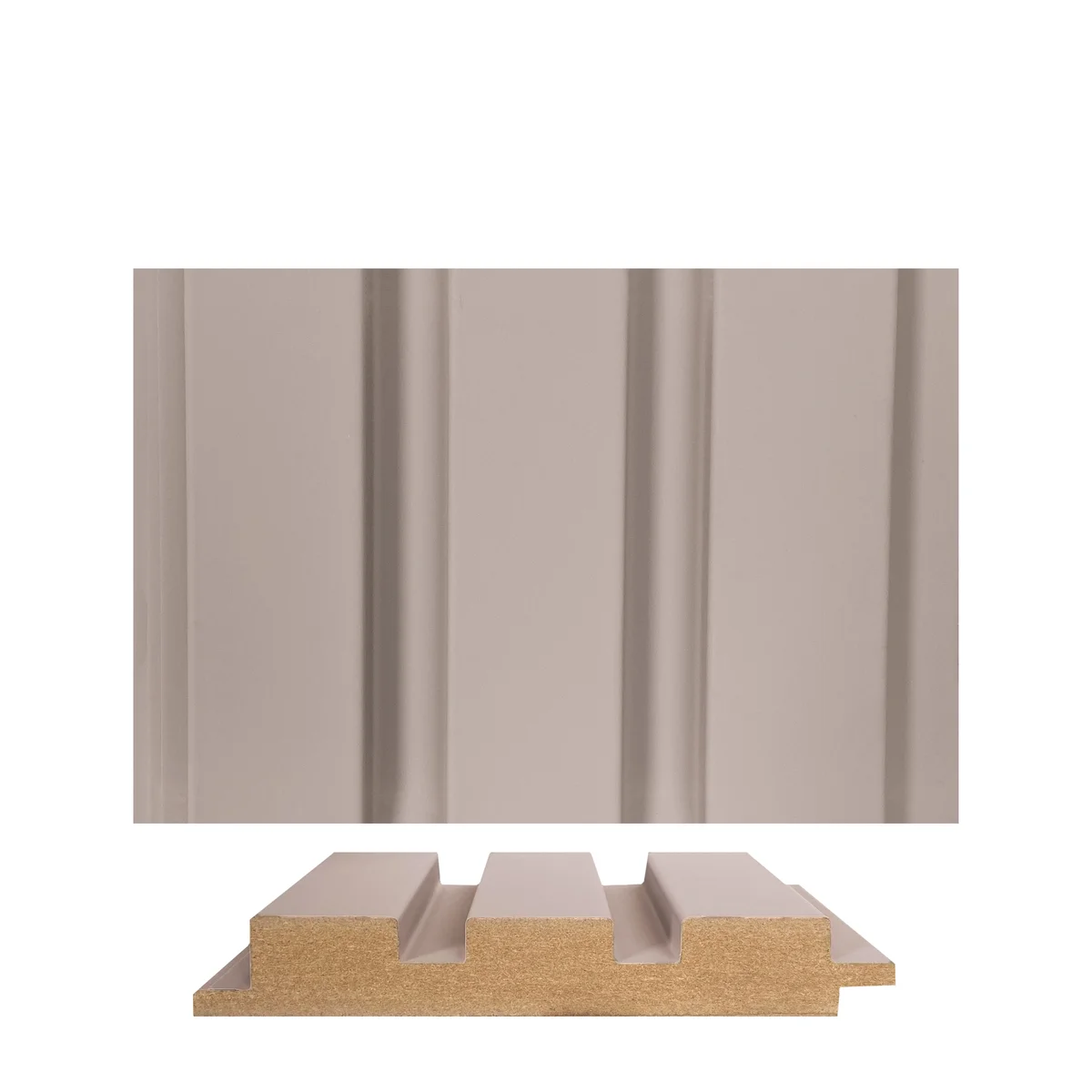 Panalo MDF Wall Panel Louvers Panel/Planks 9 Feet * 5 Inch - PL 212 GREY