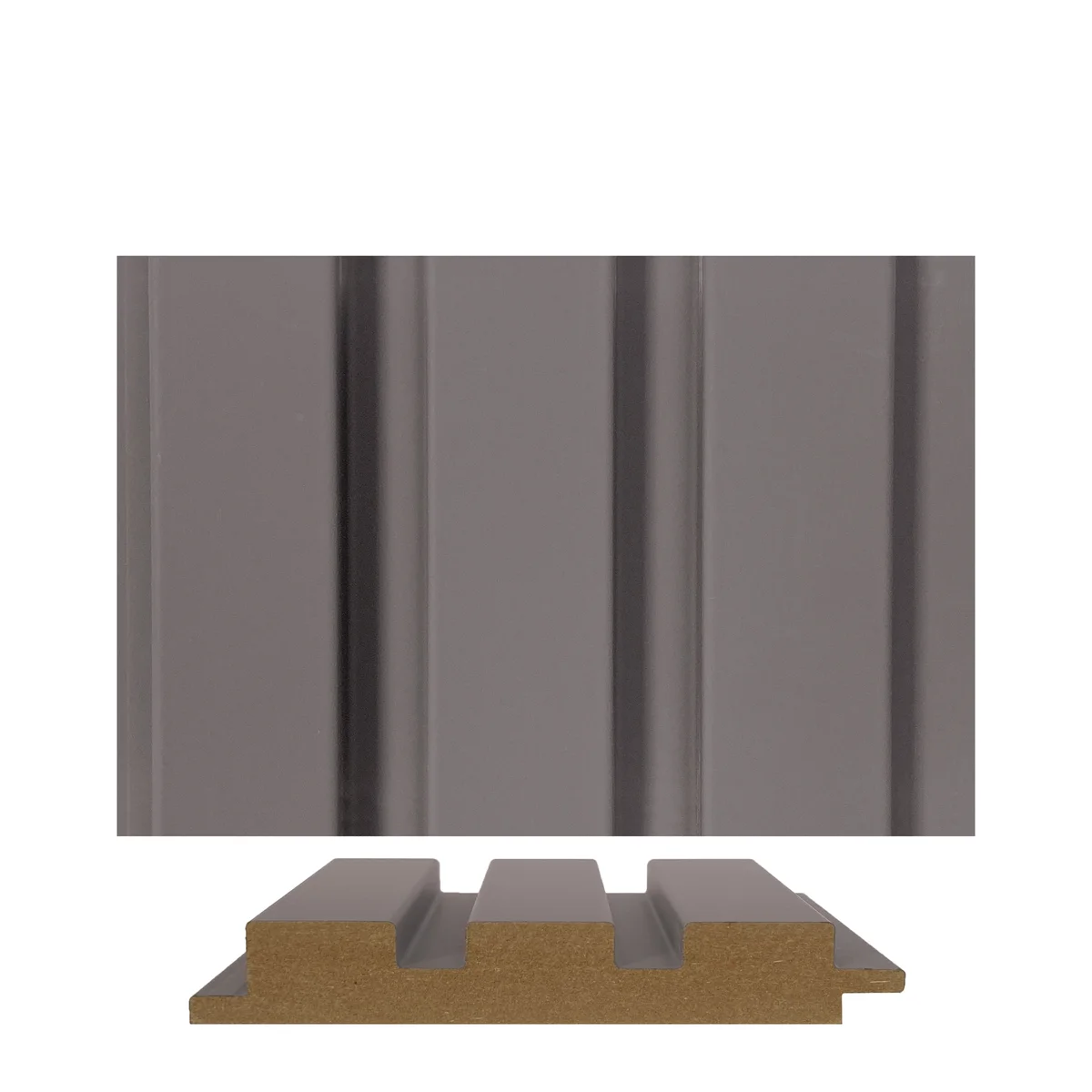 Panalo MDF Wall Panel Louvers Panel/Planks 9 Feet * 5 Inch - PL 282 CARBON