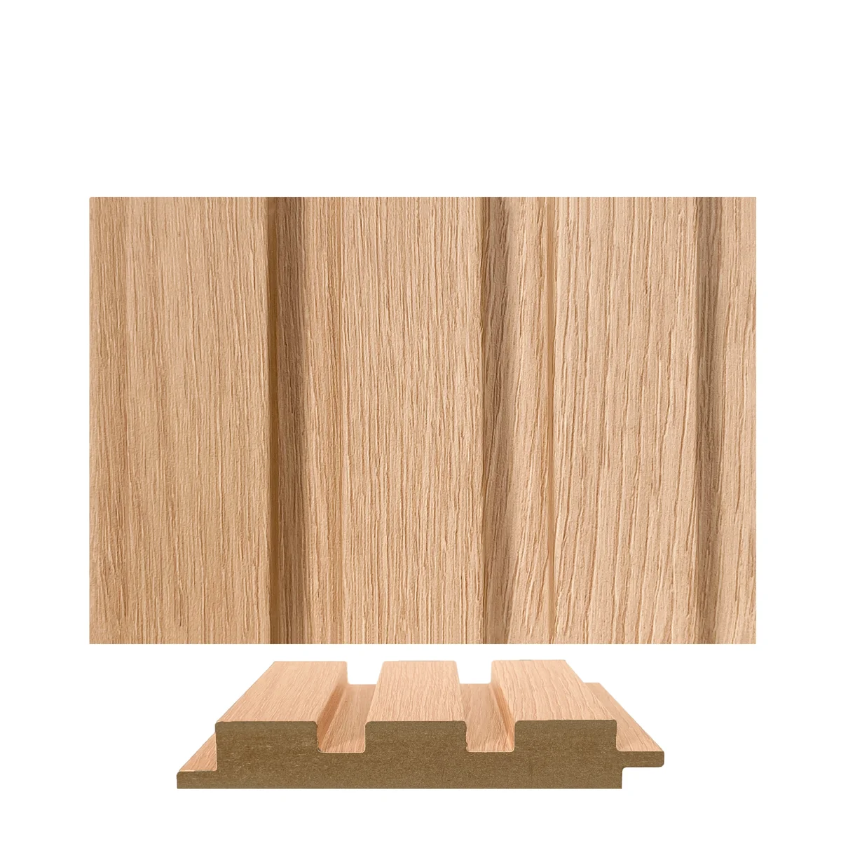 Panalo MDF Wall Panel Louvers Panel/Planks 9 Feet * 5 Inch - PL 612 OAK