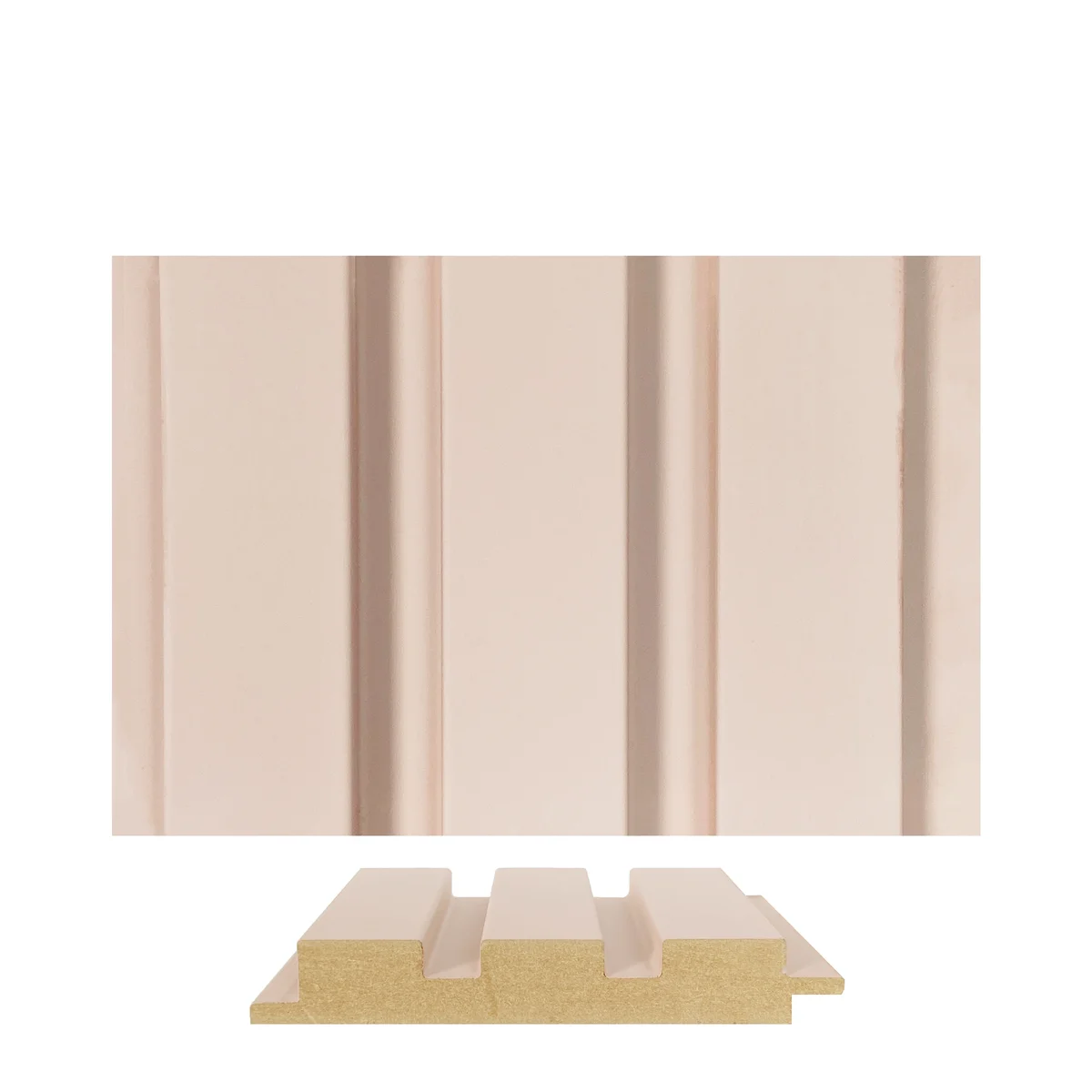 Panalo MDF Wall Panel Louvers Panel/Planks 9 Feet * 5 Inch - PL 810 BEIGE