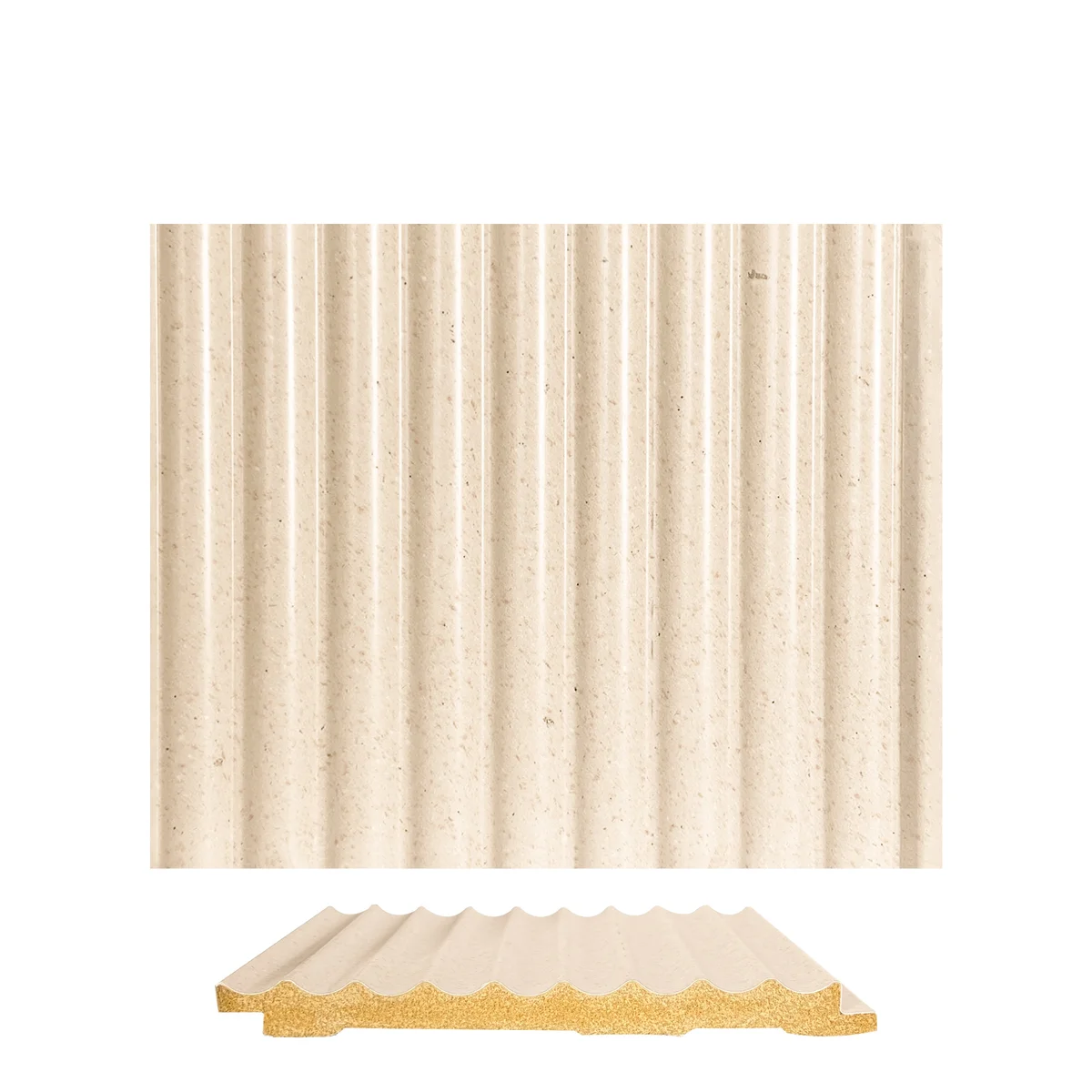 Marbelite PVC Wall Panel Louvers Panel/Planks 8 Feet * 5 Inch - BAE 1026 MV