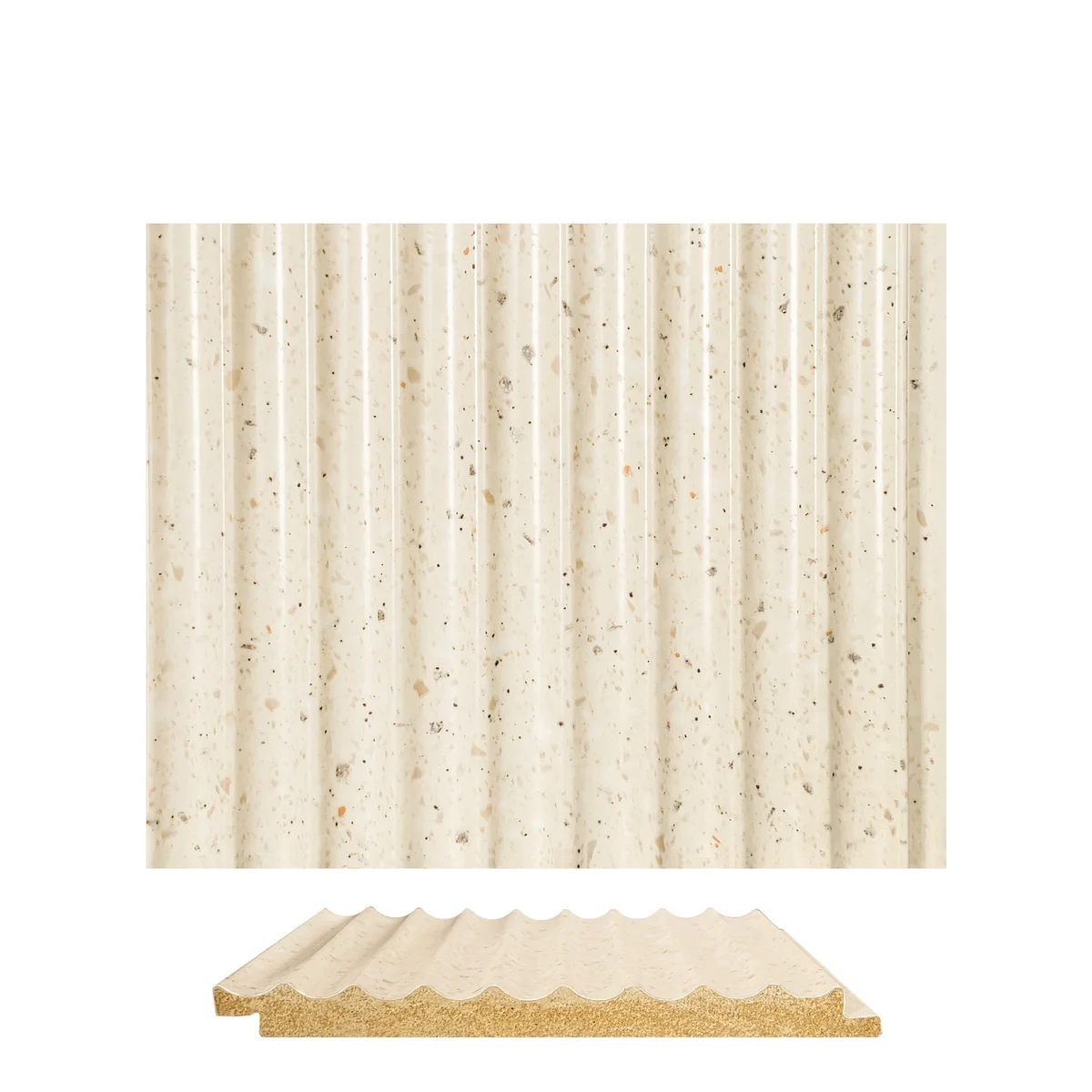 Marbelite PVC Wall Panel Louvers Panel/Planks 8 Feet * 5 Inch - BAE 1031 MV