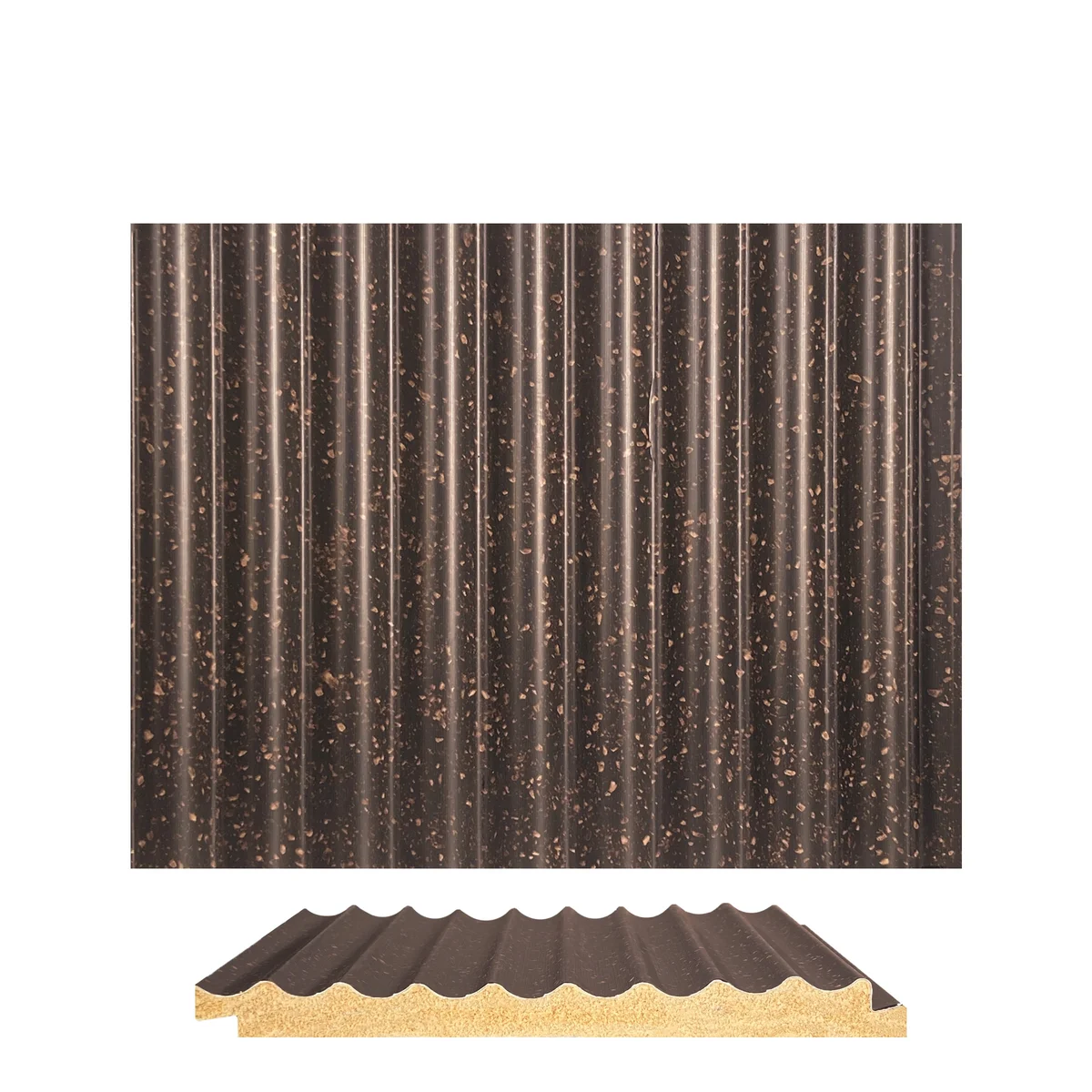 Marbelite PVC Wall Panel Louvers Panel/Planks 8 Feet * 5 Inch - BAE 1032 MV