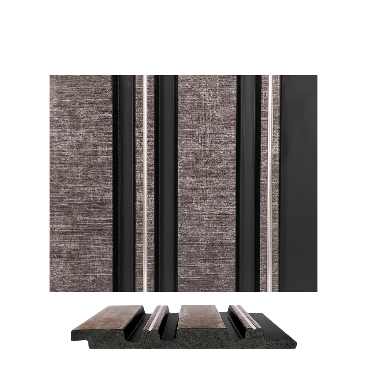 Caspia PVC Wall Panel Louvers Panel/Planks 9 Feet * 5 Inch - BA 7207 MV
