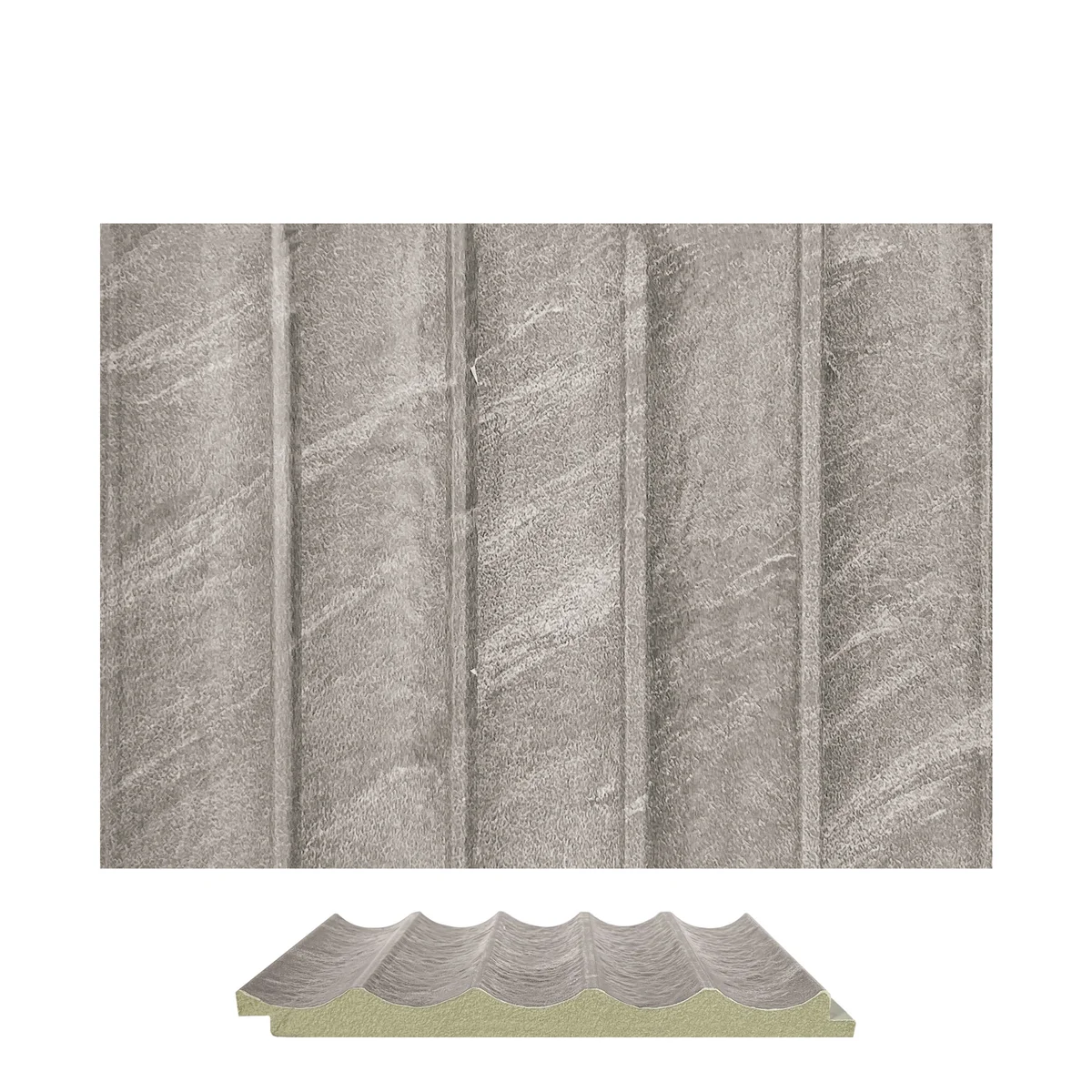 Marbelite PVC Wall Panel Louvers Panel/Planks 9 Feet * 5 Inch - BA 7103 MV