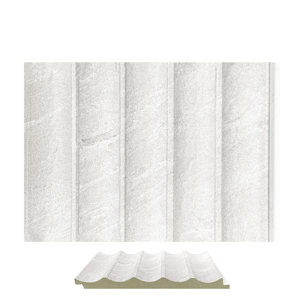 Marbelite PVC Wall Panel Louvers Panel/Planks 9 Feet * 5 Inch - BA 7105 MV