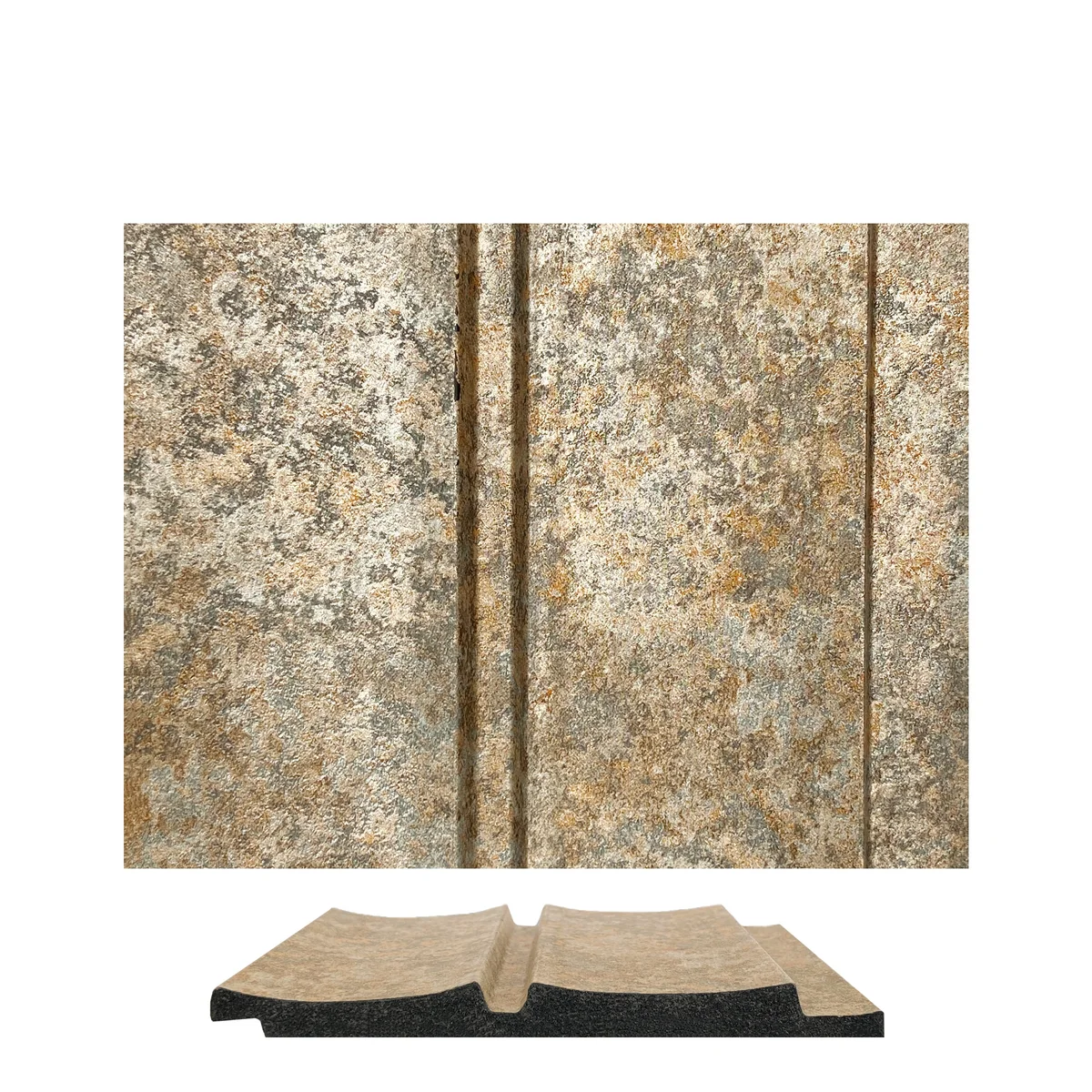 Marbelite PVC Wall Panel Louvers Panel/Planks 9 Feet * 5 Inch - BA 7402 MV