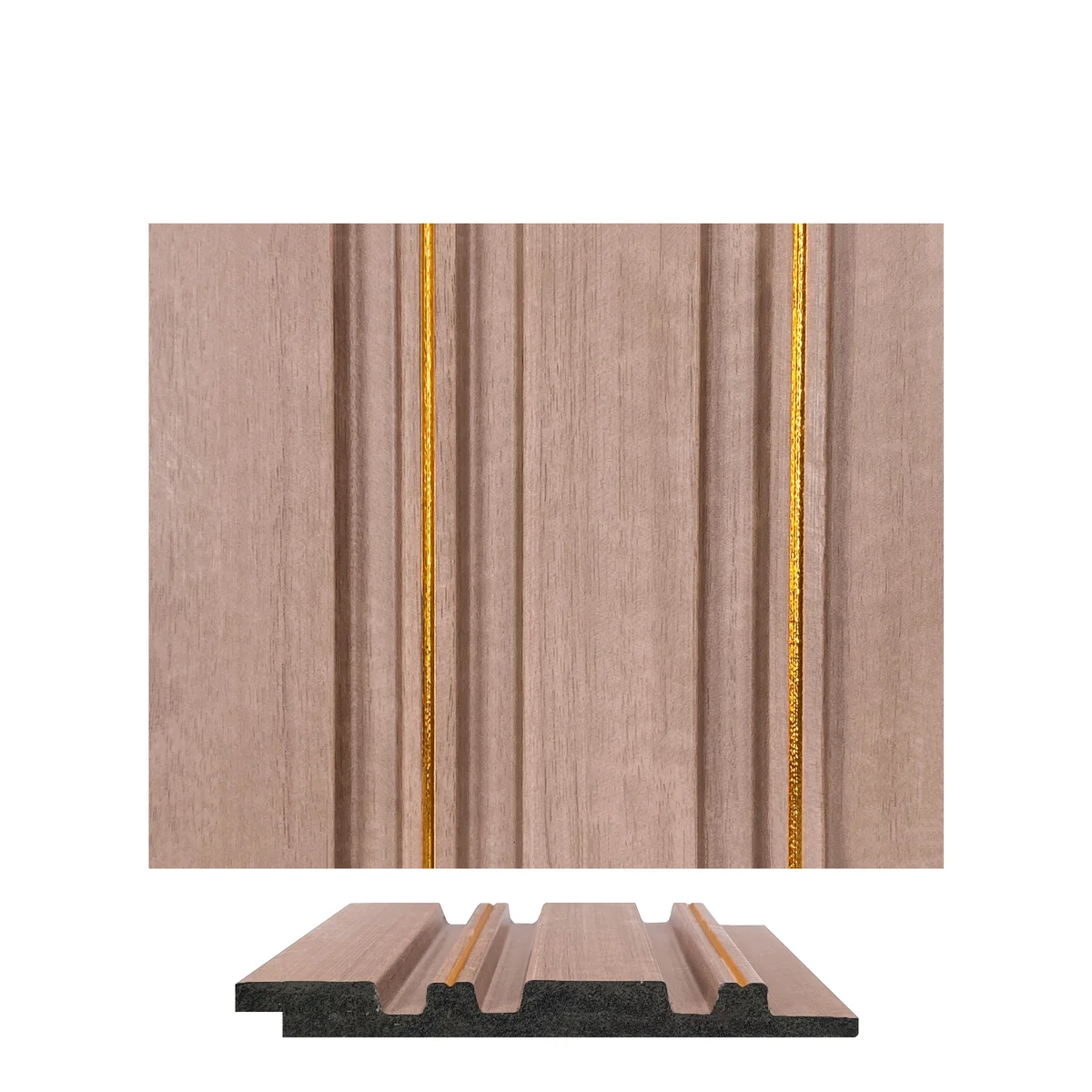 WoodGrove PVC Wall Panel Louvers Panel/Planks 9 Feet * 5 Inch - BA 7201 MV