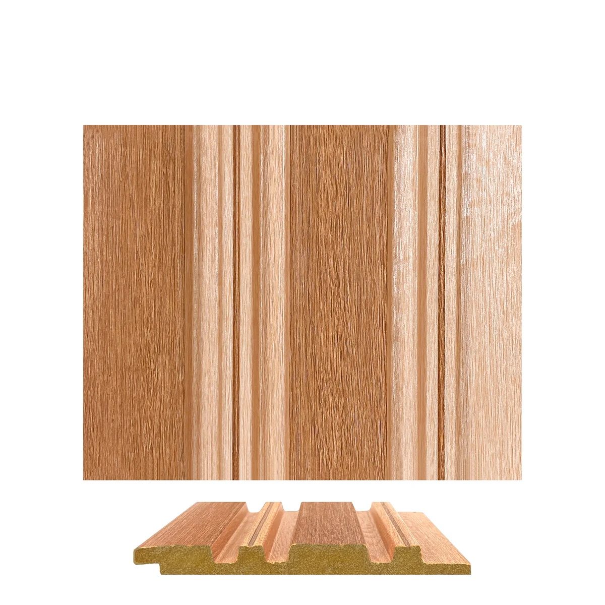 WoodGrove PVC Wall Panel Louvers Panel/Planks 9 Feet * 5 Inch - BA 7202 MV