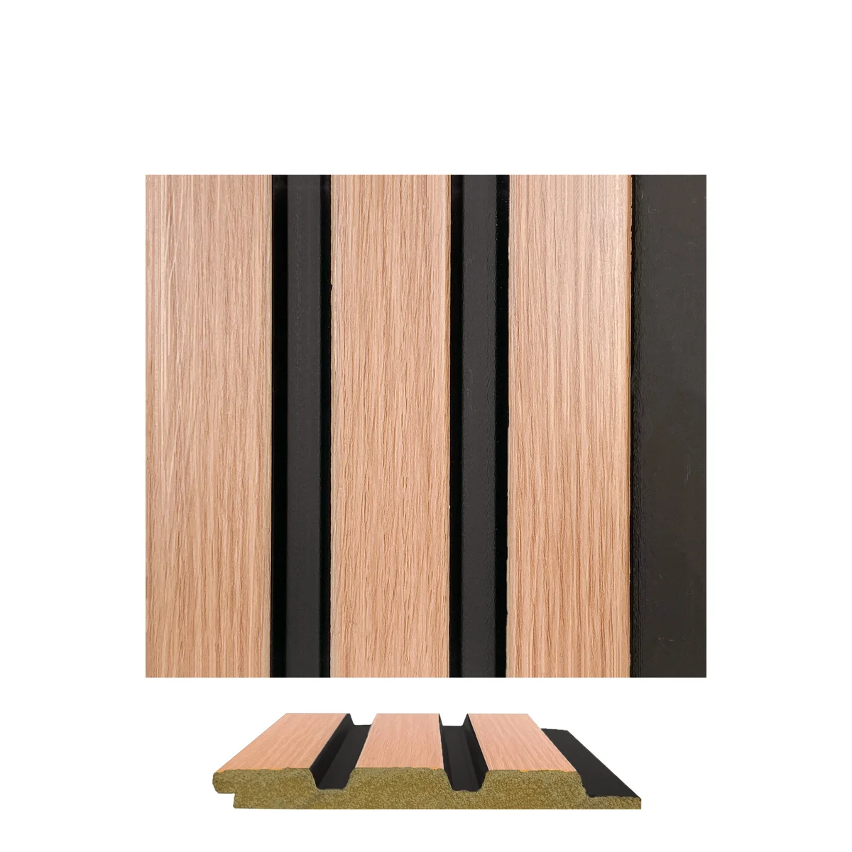 WoodGrove PVC Wall Panel Louvers Panel/Planks 9 Feet * 5 Inch - BA 6102 MV