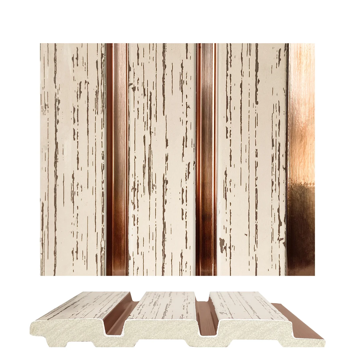Caspia PVC Wall Panel Louvers Panel/Planks 9 Feet * 5 Inch - BA 7812 MV