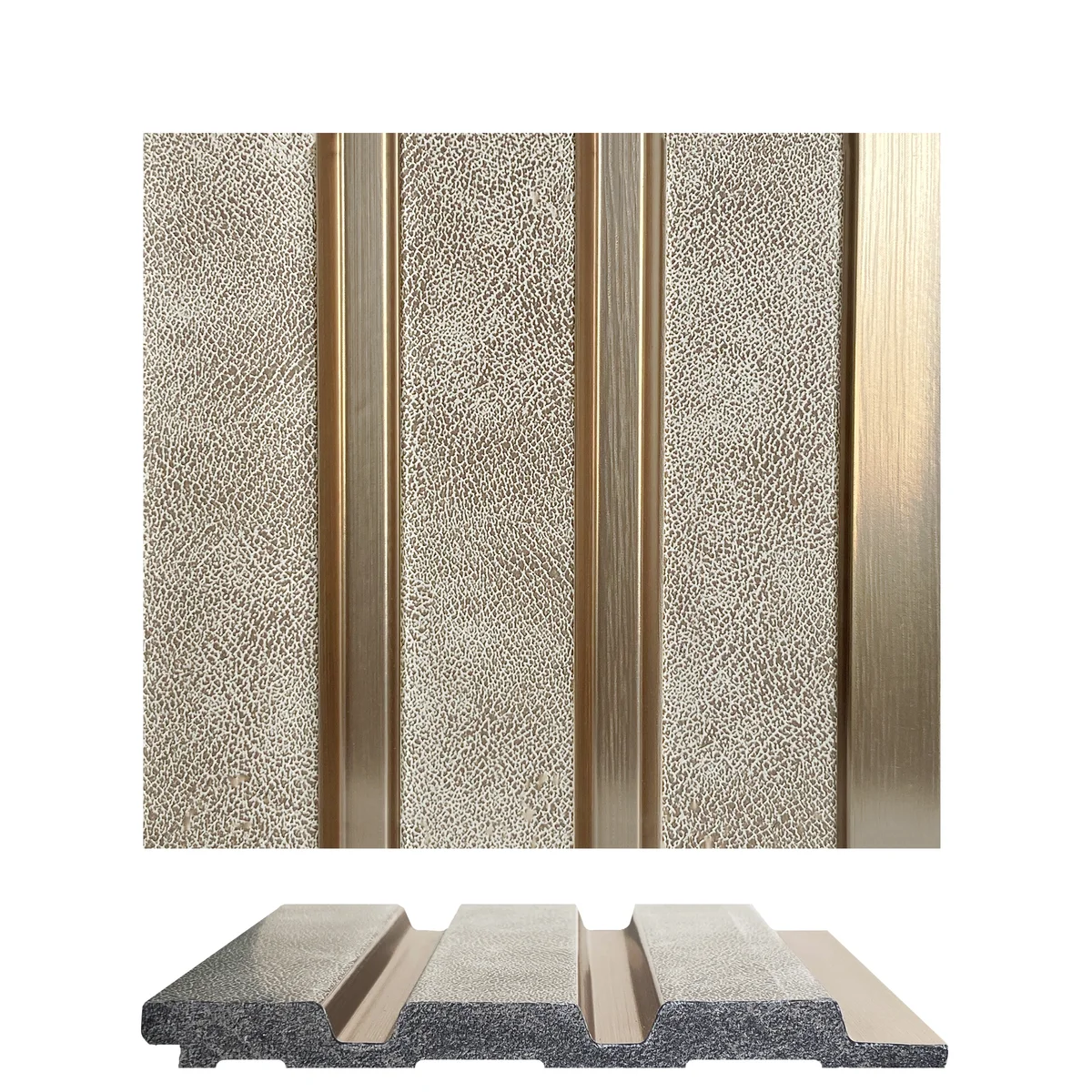 Caspia PVC Wall Panel Louvers Panel/Planks 9 Feet * 5 Inch - BA 7818 MV