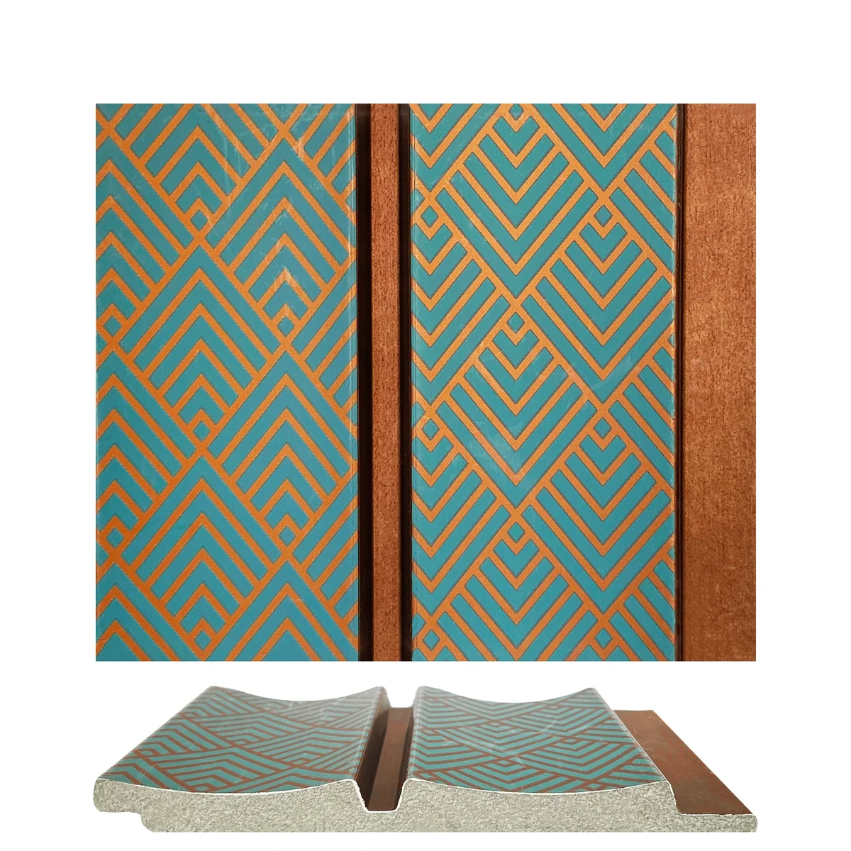 Caspia PVC Wall Panel Louvers Panel/Planks 9 Feet * 5 Inch - BA 7701 MV