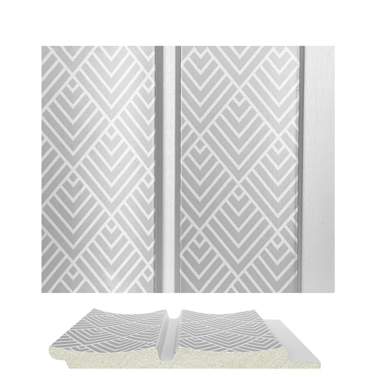 Caspia PVC Wall Panel Louvers Panel/Planks 9 Feet * 5 Inch - BA 7702 MV
