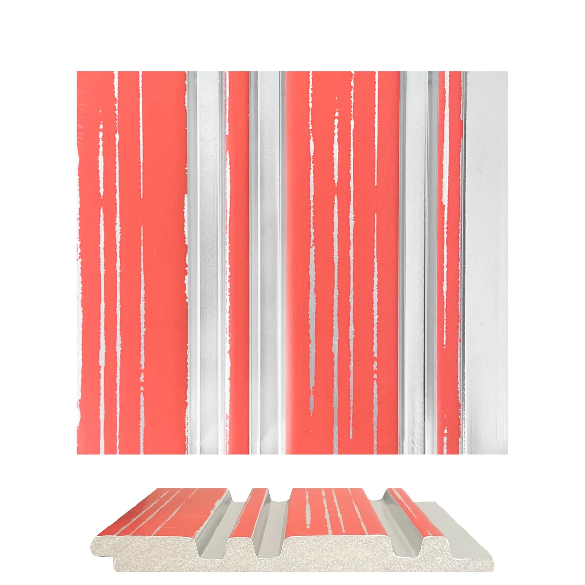 Caspia PVC Wall Panel Louvers Panel/Planks 9 Feet * 5 Inch - BA 7704 MV