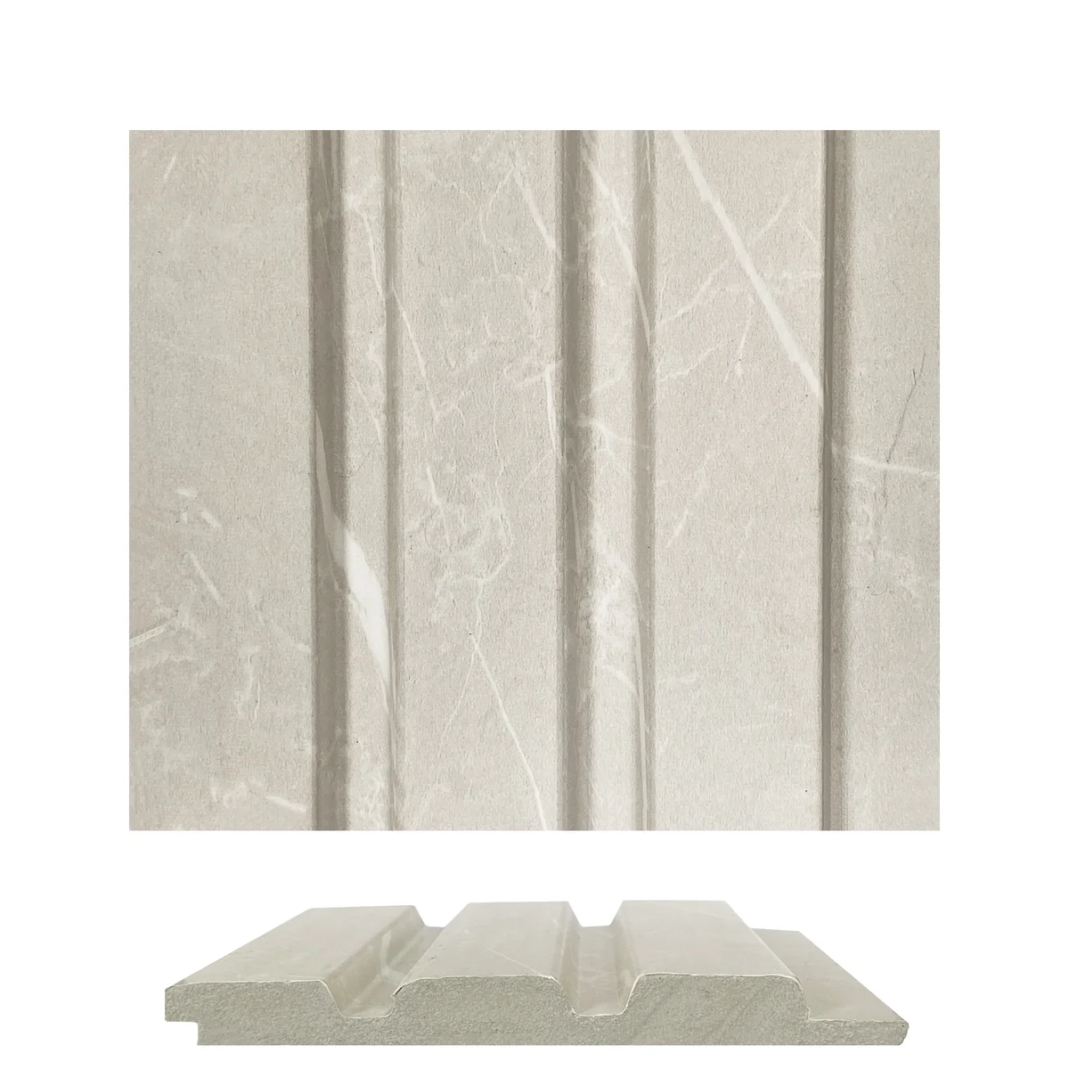 Marbelite PVC Wall Panel Louvers Panel/Planks 9 Feet * 5 Inch - BA 7801 MV
