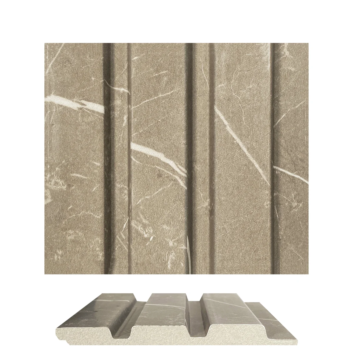 Marbelite PVC Wall Panel Louvers Panel/Planks 9 Feet * 5 Inch - BA 7803 MV