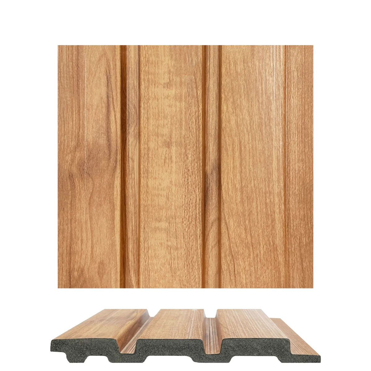 WoodGrove PVC Wall Panel Louvers Panel/Planks 9 Feet * 5 Inch - BA 7807 MV