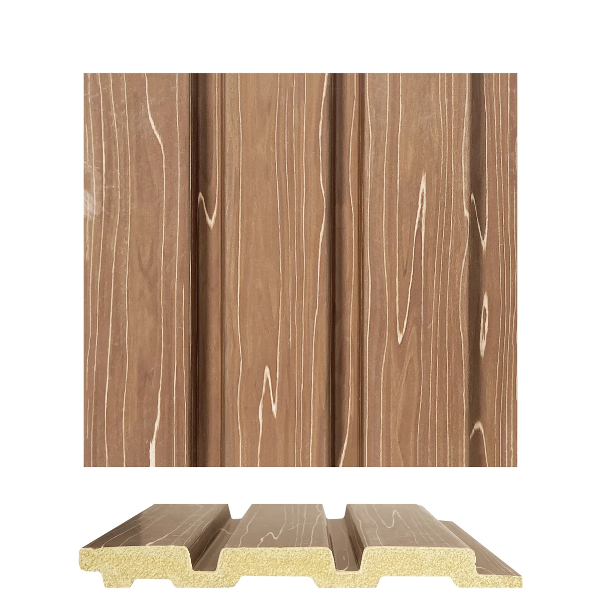 WoodGrove PVC Wall Panel Louvers Panel/Planks 9 Feet * 5 Inch - BA 7808 MV