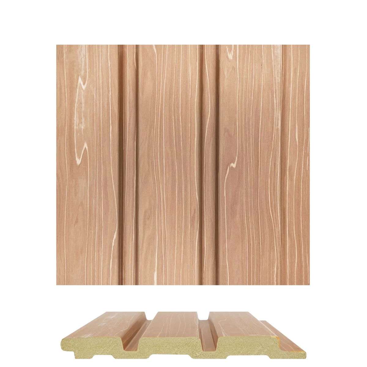 WoodGrove PVC Wall Panel Louvers Panel/Planks 9 Feet * 5 Inch - BA 7811 MV