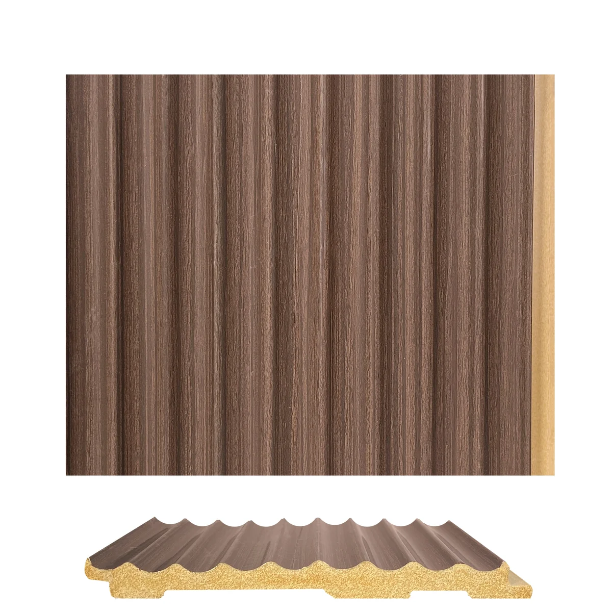 WoodGrove PVC Wall Panel Louvers Panel/Planks 9 Feet * 5 Inch - BA 7906 MV